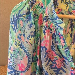 Lilly Pulitzer Elsa Silk Top Size XL